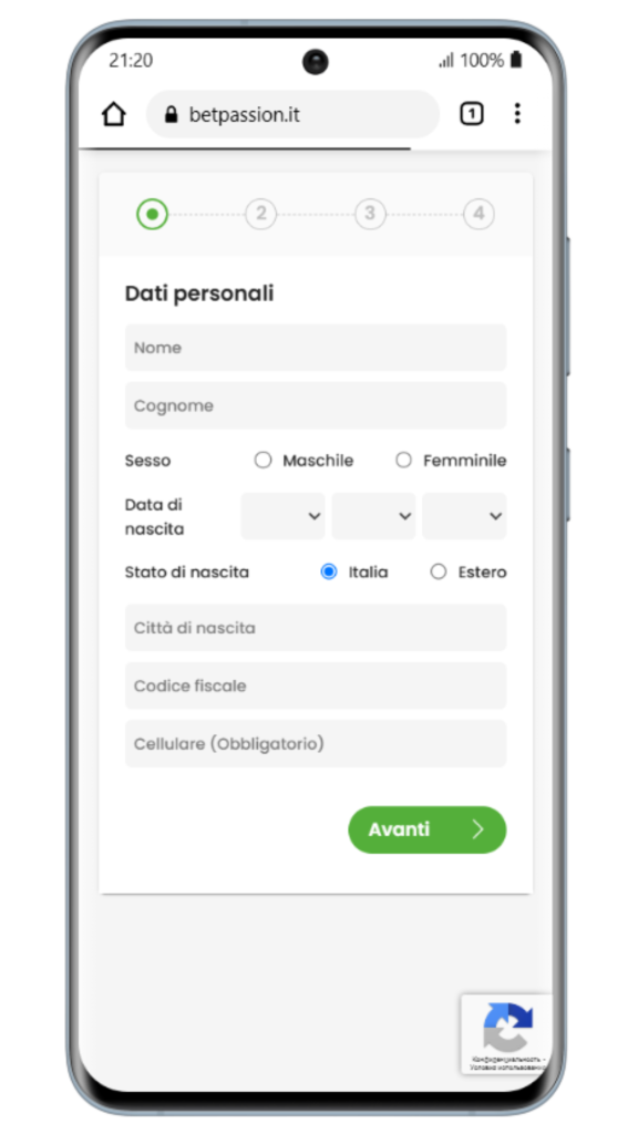 Registrazione Gazzabet